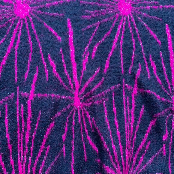 Vintage Country Romance Black & Hot Pink Abstract Burst Sweater (80s/90s) - Picture 3 of 9